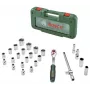 Bosch 1/2 inch Ratsche und Steckschlüsselsatz, 26-teilig, 768 Nm max. Drehmoment, grüner Koffer