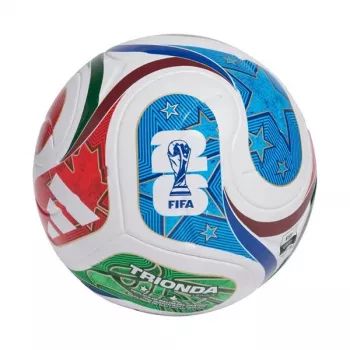 adidas World Cup 26 Trionda League Fußball Größe 5 Weiß/Schwarz/Solar Rot JD8045