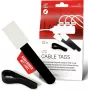 LABEL THE CABLE LTC 2610-10 Wiederverwendbare Klettverschluss-Kabelbinder mit Beschriftungsfeld, Schwarz, 10er-Pack