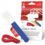 LABEL THE CABLE LTC 2630-30 Wiederverwendbare Klettband-Kabelbinder mit Beschriftungsfeld, 30-teiliges Mischset
