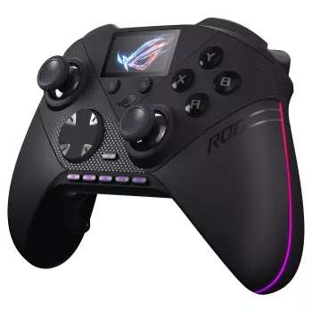 ASUS ROG Raikiri II Pro PC-Gaming-Controller - Triple-Mode (USB-C, 2,4 GHz RF, Bluetooth 5.0), OLED-Display, 4 programmierbare Paddles, ESS-DAC, Schwarz