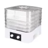 MEO MR-768 MAESTRO Dörrgerät für Gemüse und Obst, 520 W, 5 Etagen, einstellbare Temperatur 35-70°C, Timer bis 48h, Weiß & Transparent