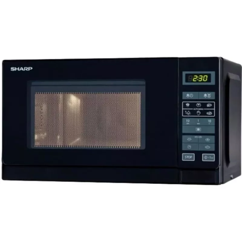 Sharp R-242(BK)W Solo-Mikrowelle - 20 Liter - 800 W - Schwarz