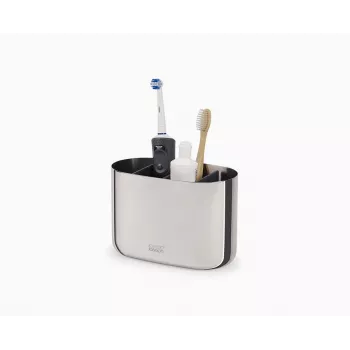 Joseph Joseph EasyStore Luxe Große Zahnbürsten-Ablage aus Edelstahl