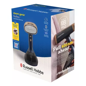 Russell Hobbs Steam Genie VacuSteam Handheld Dampfglätter 28550-56 – 1800 W, 200 ml, Weiß/Blau