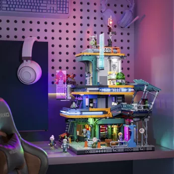 LUMIBRICKS Cyberpunk Neoncity - Apartment 1000-Teile Puzzle
