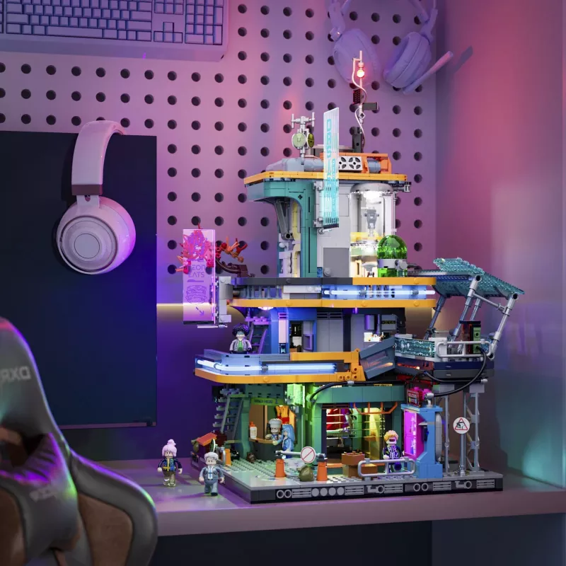 LUMIBRICKS Cyberpunk Neoncity - Apartment 1000-Teile Puzzle