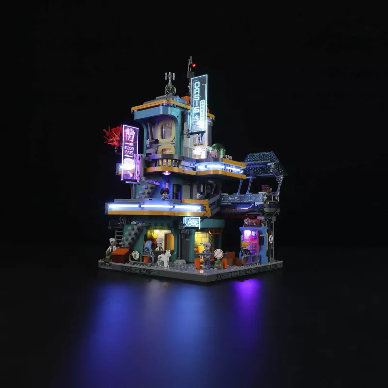 LUMIBRICKS Cyberpunk Neoncity - Apartment 1000-Teile Puzzle