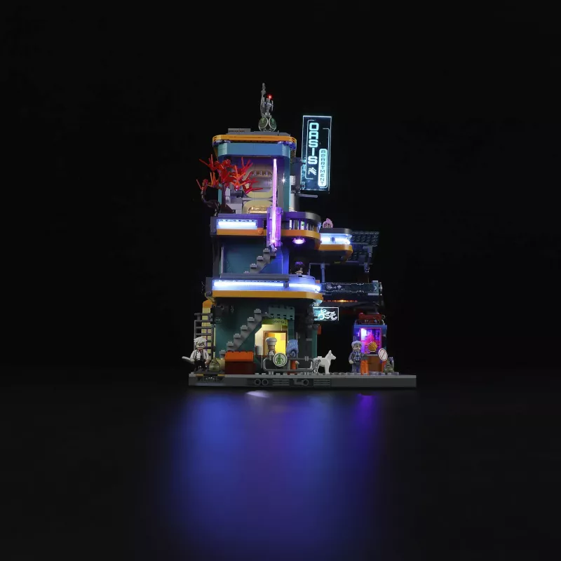 LUMIBRICKS Cyberpunk Neoncity - Apartment 1000-Teile Puzzle