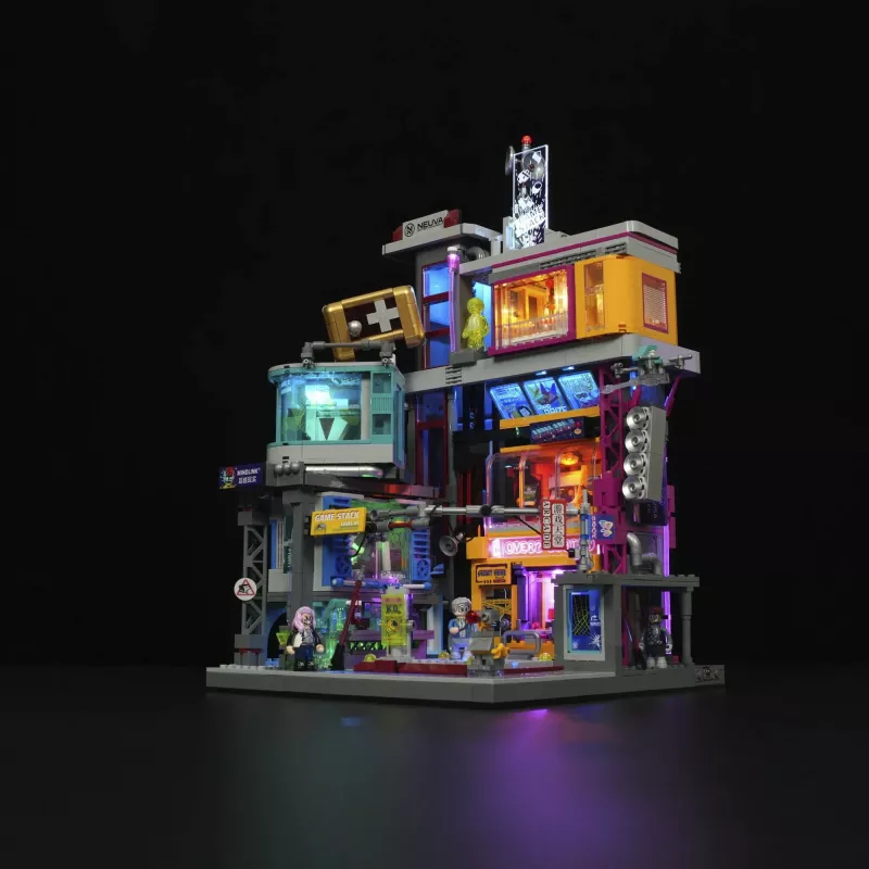 LUMIBRICKS Cyberpunk Neoncity Gamestack LED-Neon-Schild