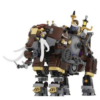 Lumibricks Steamphant Steampunk Elefant LED Baukasten 800 Teile USB-betriebenes Ausstellungsmodell