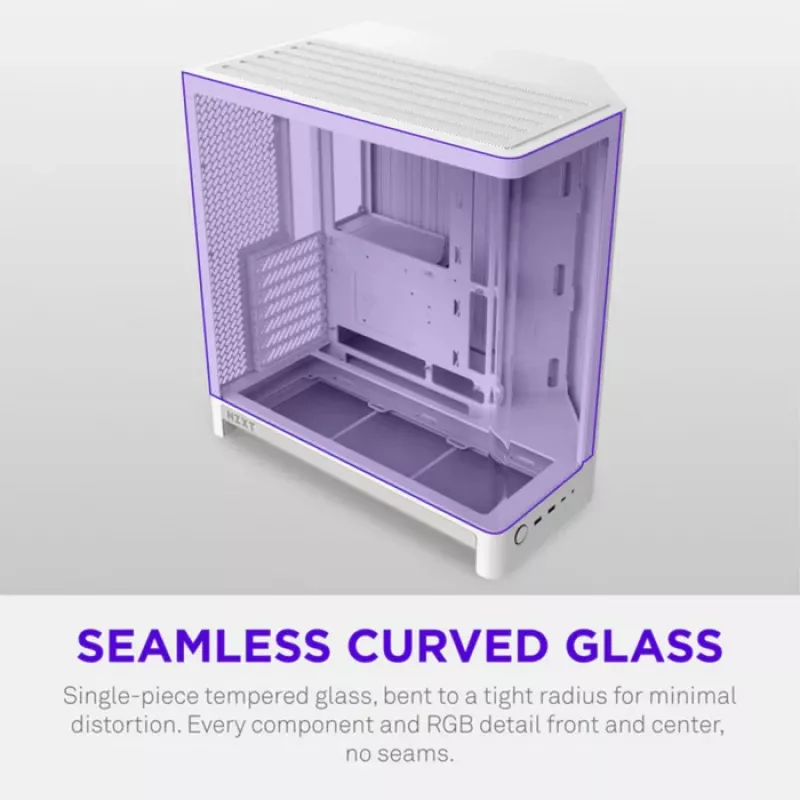 NZXT H6 2026 Mid-Tower Airflow Gaming-Gehäuse Weiß Tempered Glass