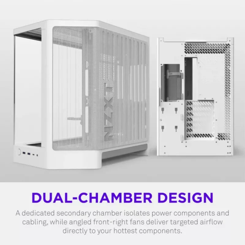 NZXT H6 RGB+ 2026 Mid-Tower Airflow Gaming-Gehäuse Weiß Temperglas