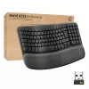 Logitech Ergo Series Wave Keys for Business kabellose ergonomische Tastatur, italienisches Layout, Graphite