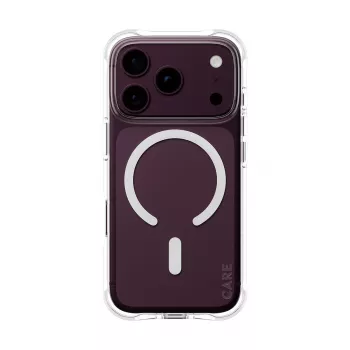 CARE by PanzerGlass Samba Hülle für iPhone 17/18 Pro Transparent Weiß MagSafe