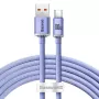 Baseus USB-A auf USB-C Crystal Shine 100W 2m lila Kabel