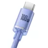 Baseus USB-A auf USB-C Crystal Shine 100W 2m lila Kabel