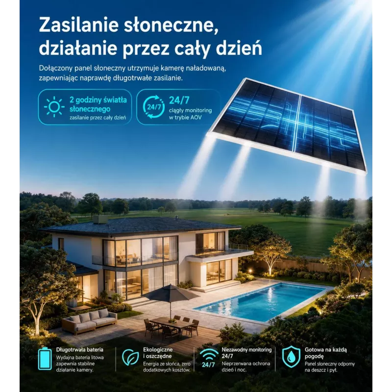 Dahua BP5E 5-MP-WLAN-Kamera, Solar, schwenk- und neigbar