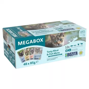 BOZITA Katzenfutter-Beutel in Sauce Megabox 48x85g