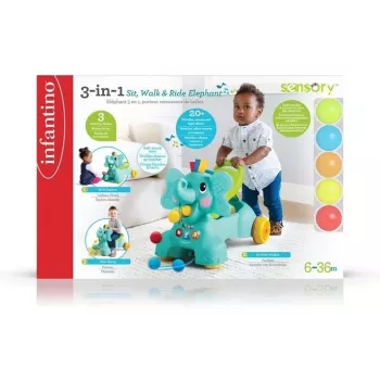 B-KIDS 3-in-1 Sitz-, Lauf- und Reitelefant von Infantino