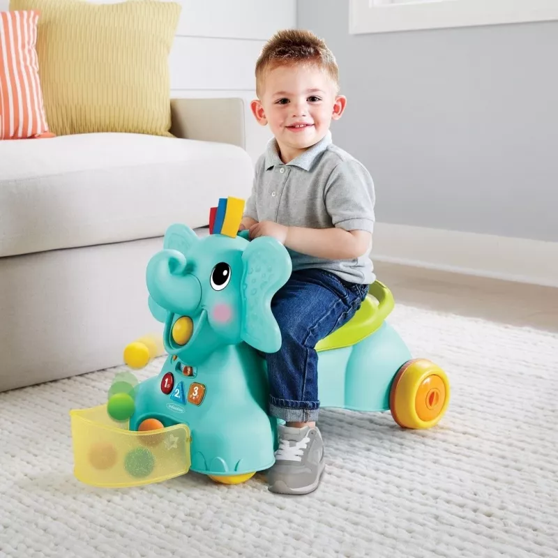 B-KIDS 3-in-1 Sitz-, Lauf- und Reitelefant von Infantino