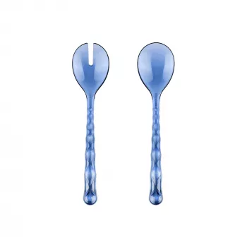 Guzzini Vanity Salatbesteck Denim Blue Set aus 2 Teilen
