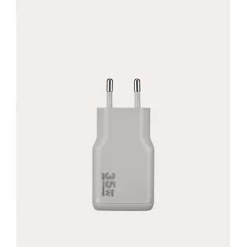 TUCANO ONE POWER KIT 35W GaN-Ladegerät mit 60W USB-C-Kabel - Silber