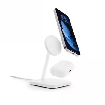 Twelve South HiRise 2 Deluxe Qi2 kabelloser Ladeständer, weiß