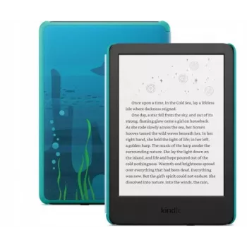 Amazon Kindle Kids 6 Zoll 16GB E-Reader Ocean Explorer mit Schutzhülle und 1 Jahr Amazon Kids+