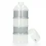 Alecto BF-4 Milchpulver-Spender mit 3 Fächern, BPA-frei, auslaufsicher, Weiß/Transparent