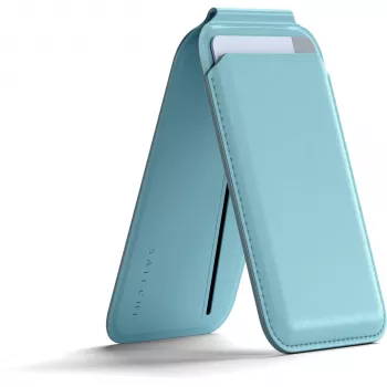 Satechi Magnetische Brieftasche mit Ständer für MagSafe - Hellblau