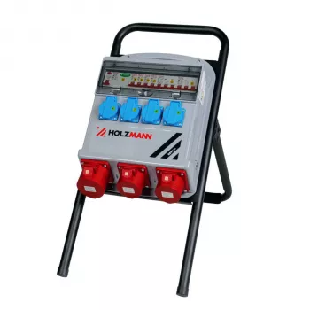 Holzmann SSV32A 32A 400V CEE Standstromverteiler mit FI-Schutzschalter und 7 Steckdosen