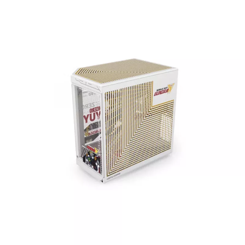 HYTE Y70 Touch Infinite Gundam Wing Edition Mid-Tower-Gehäuse, doppeltes gehärtetes Glas, 4K-Touchscreen, Weiß