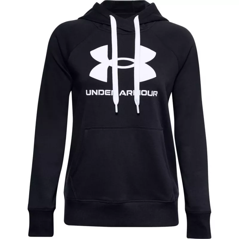 Under Armour Damen Rival Fleece Logo Hoodie Deep Black
