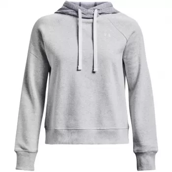 Under Armour Damen Rival Fleece Colourblock Hoodie Mod Grau/Weiß