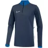 Nike Dri-FIT Academy 25 Drill Top Jugend Langarm Viertelreißverschluss Trainings-Trikot - Obsidian/Weiß - Größe L