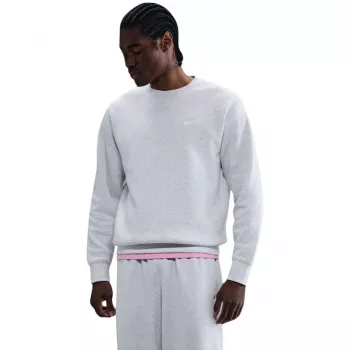 Nike Club Fleece Herren Crewneck Sweatshirt Dunkelgrau Heather M