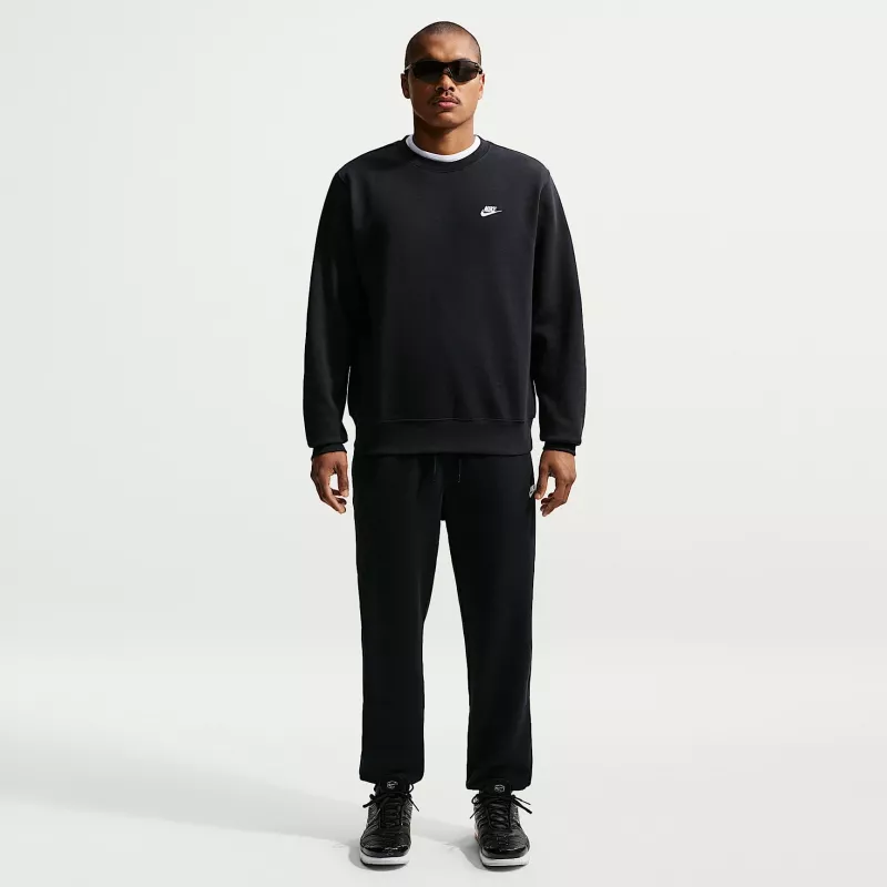 Nike Club Fleece Herren Kapuzenpullover Schwarz S