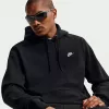 Nike Club Fleece Herren Pullover Kapuzenpullover Schwarz FN3859 010 Größe S
