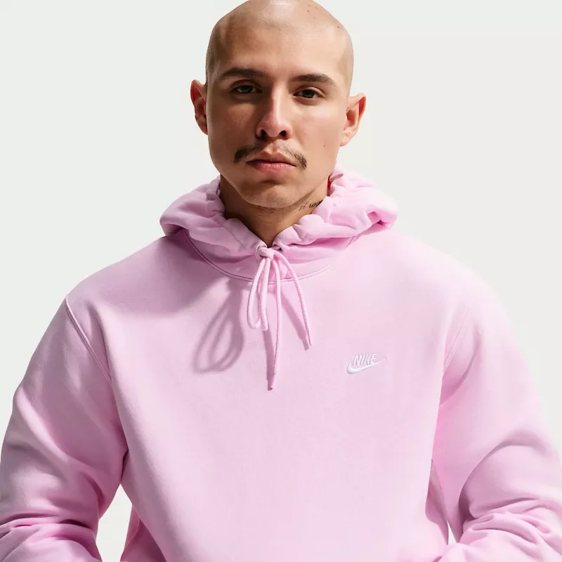 Nike Club Fleece Herren Kapuzenpullover Hellrosa FN3859-663 Größe L