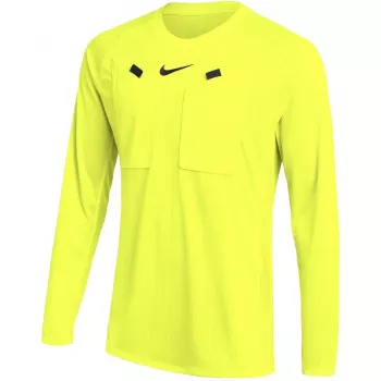 Nike Dri-FIT Referee III Herren Fußball-Schiedsrichter-Trikot mit langen Ärmeln Gelb HV8326 702 Größe S