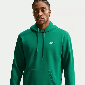 Nike Club Fleece Herren Kapuzenpullover Malachitgrün Größe S