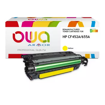 Armor OWA Gelbe Tonerkartusche Kompatibel mit HP CF452A (10.500 Seiten)