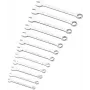 STANLEY ST-STMT82843-0 12-teiliger Kombinationsschlüsselsatz 8-19 mm, Chrom-Vanadium-Stahl, hochglanzpoliert, OGV 12-Punkt-Ringende