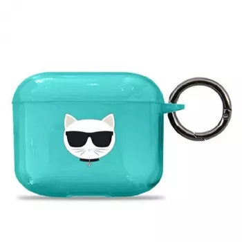 Karl Lagerfeld KLA3UCHFL AirPods 3 Hülle Blau Choupette