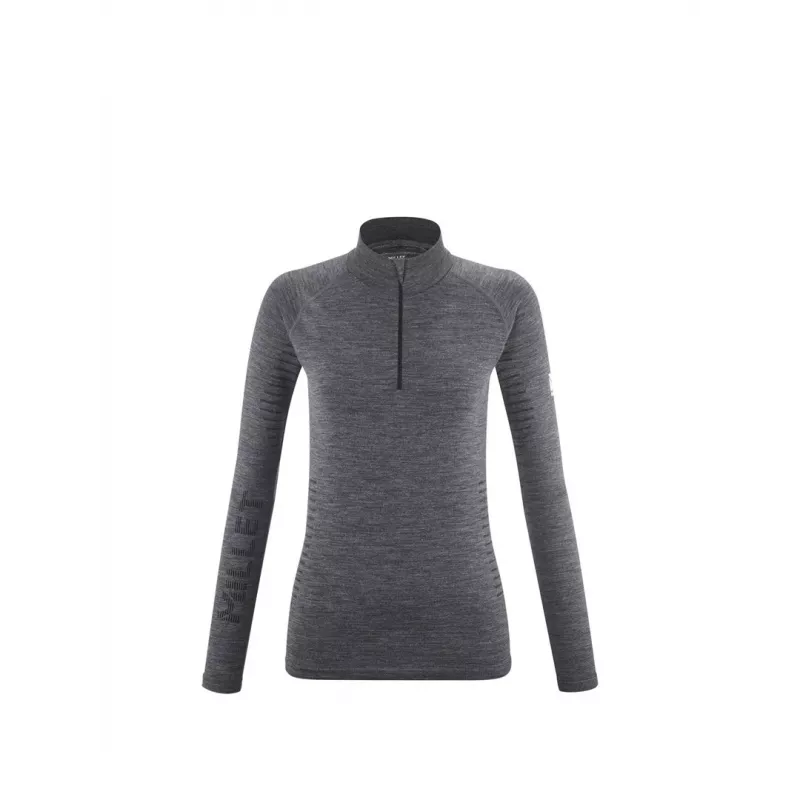 Millet Drynamic Warm Damen Baselayer-Oberteil mit halbem Reißverschluss Graphit M