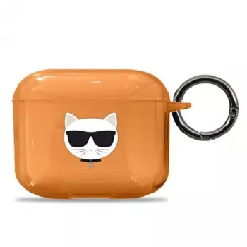 Karl Lagerfeld KLA3UCHFO AirPods 3 Hülle Orange Choupette