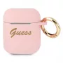 GUESS GUA2SSSI AirPods 1/2 Hülle Pink Silikon Vintage Script