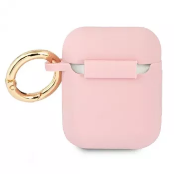 GUESS GUA2SSSI AirPods 1/2 Hülle Pink Silikon Vintage Script