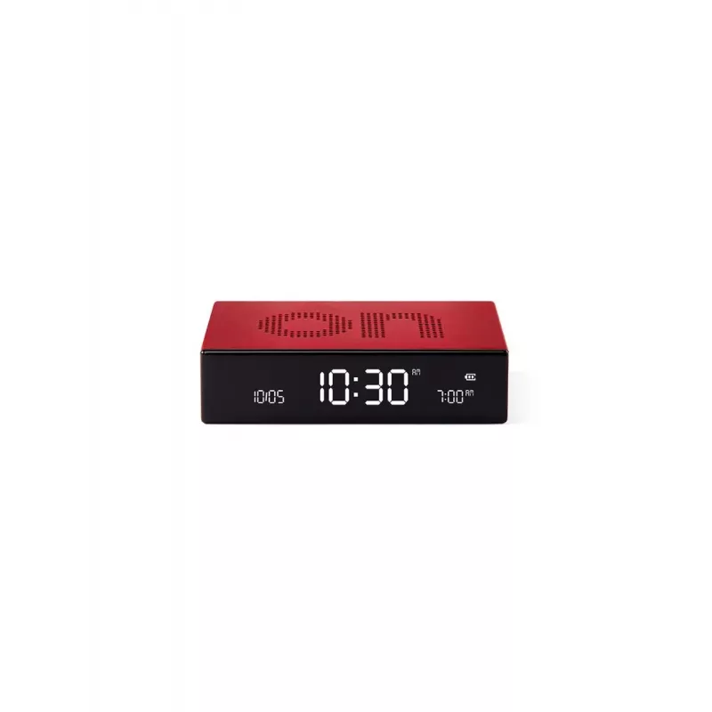 Lexon Flip Premium doppelseitiger Wecker Rot LR152R